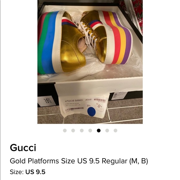 COPY - Gucci gold platform sneakers - Picture 2 of 7